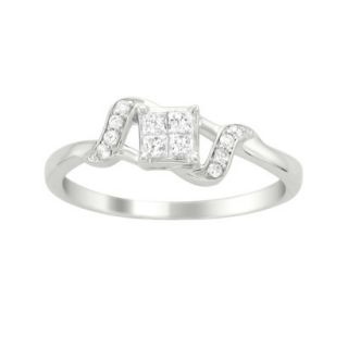 1/4 CT.T.W. Diamond Anniversary Ring in 14K White Gold   Size 5.5