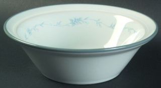 Noritake Penzance Rim Cereal Bowl, Fine China Dinnerware   Primastone, Blue/Pink