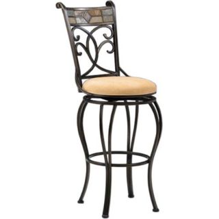 Hillsdale Pompei 30 in. Swivel Bar Stool   Black Gold   4442 830