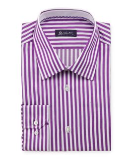 Walter Striped Dress Shirt, Purple