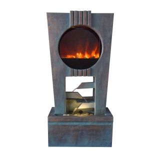 Cascading Fireplace Fountain with LED Lights Multicolor   GXT440