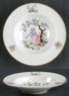 Royal Worcester Watteau Rim Fruit/Dessert (Sauce) Bowl, Fine China Dinnerware  