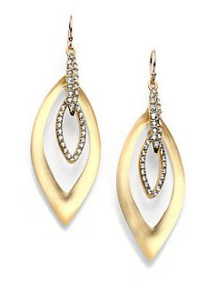 Alexis Bittar Kinshasa Lucite & Pave Crystal Marquis Orbital Drop Earrings   Sil