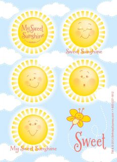 Little Sunshine Party Sticker Sheets