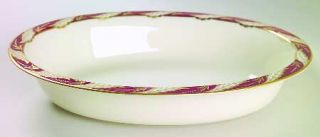 Lenox China Bellevue Maroon 9 Oval Vegetable Bowl, Fine China Dinnerware   Gold