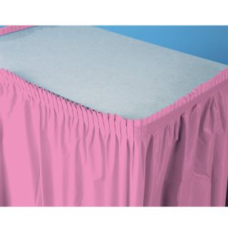 Candy Pink (Hot Pink) Plastic Table Skirt