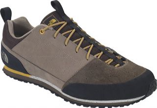 Mens The North Face Scend Leather   Silver Mink Brown/Yellow Fennel Nubuck Shoe