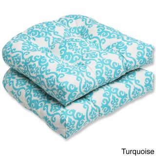 Pillow Perfect Luminary Outdoor Wicker Seat Cushions (set Of 2) (100 percent Spun PolyesterFill material: 100 percent Polyester FiberSuitable for indoor/outdoor useCollection: LuminaryColor Options: Jewel, or Licorice, or Peachtini, or TurquoiseClosure: S