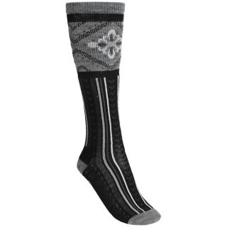 SmartWool Mini Marg Socks   Merino Wool  Over the Calf (For Women)   BLACK (M )
