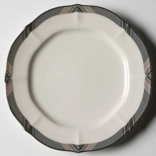 Noritake Midnight Majesty Bread & Butter Plate, Fine China Dinnerware   Gray Geo
