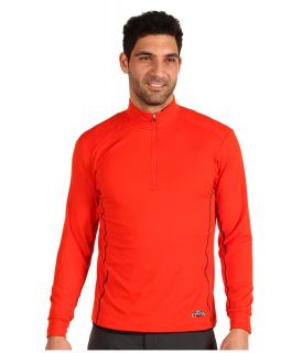 Hot Chillys Micro Elite Chamois Panel Zip T Mens Workout (Red)